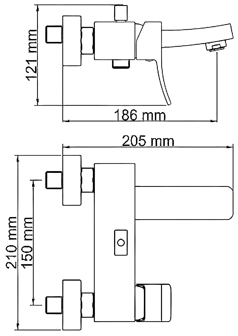 WasserKraft Exter 1601 Смеситель для ванны (бронза)