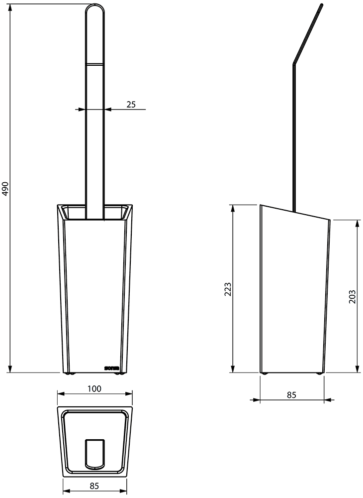 Sonia S2 154265 Ёршик напольный (белый)