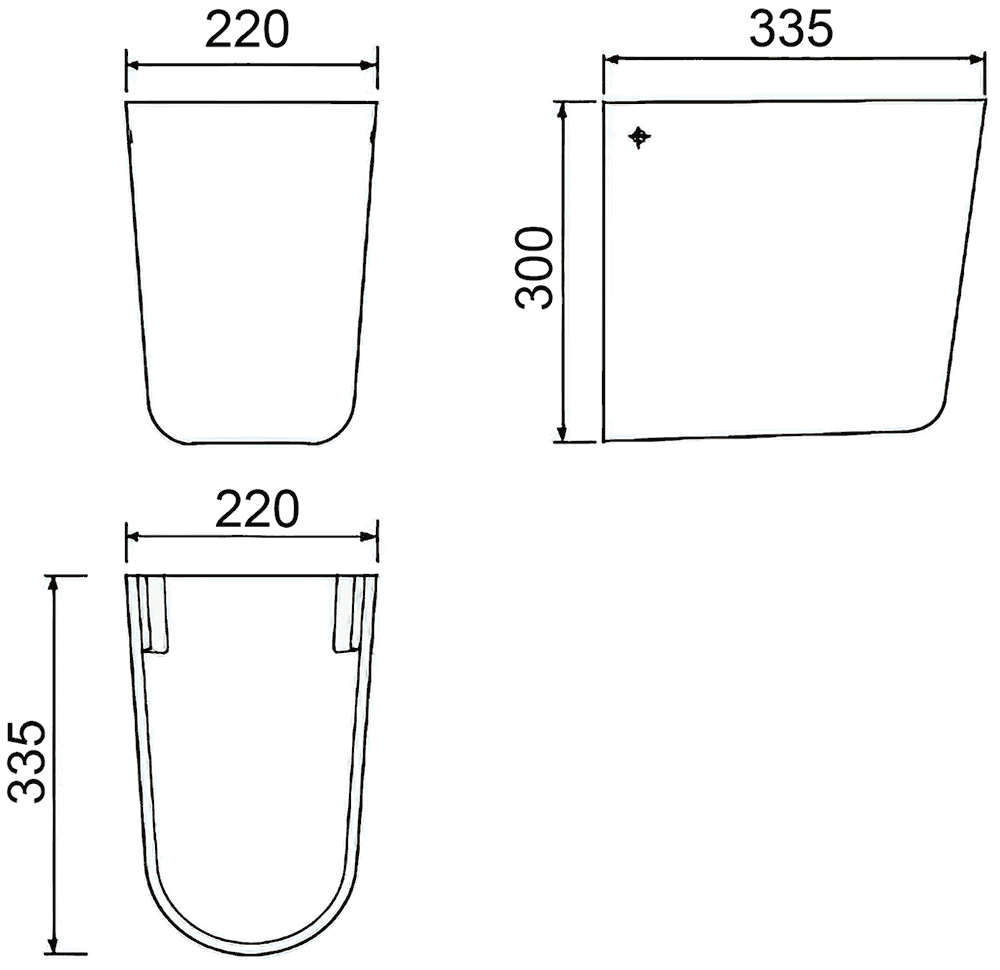 AM·PM Like C804970WH Полупьедестал для раковины