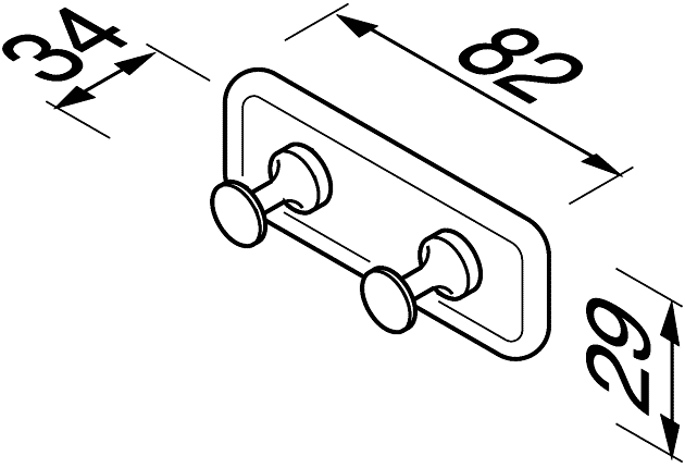 Geesa Standard Hotel 5280 Планка с 2-мя крючками