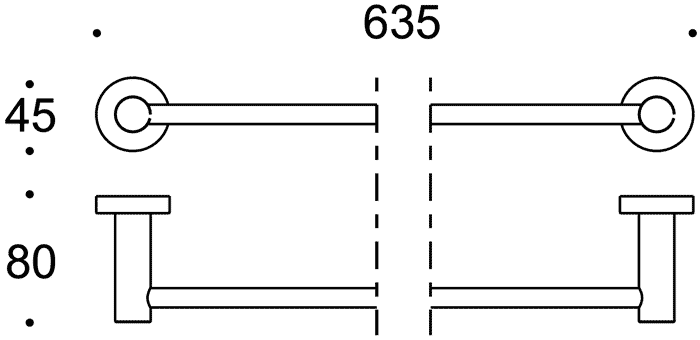 Colombo Plus W4911 Полотенцедержатель 63.5 см