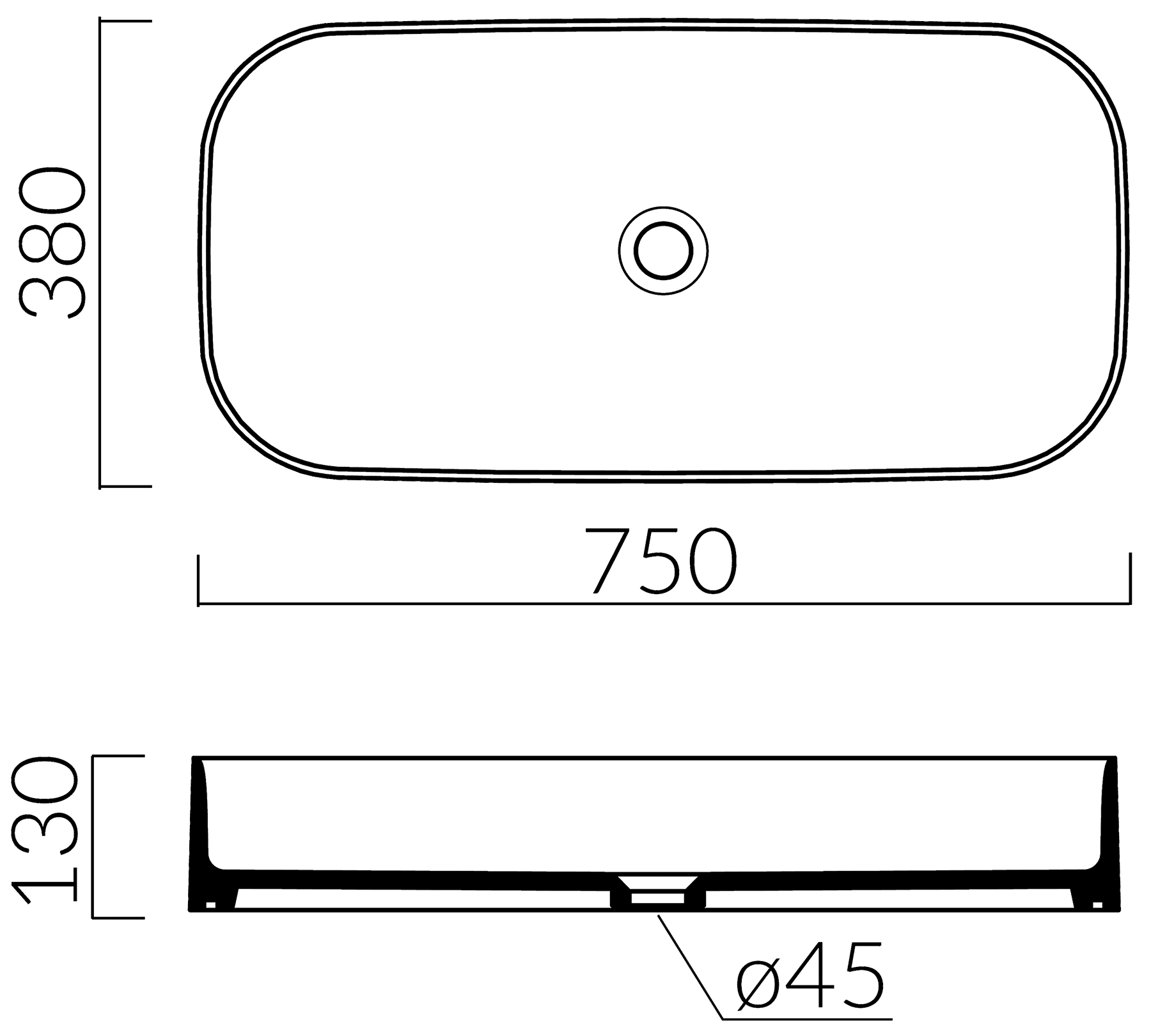 Galassia SmartB 7409 Свободностоящая раковина 750x380