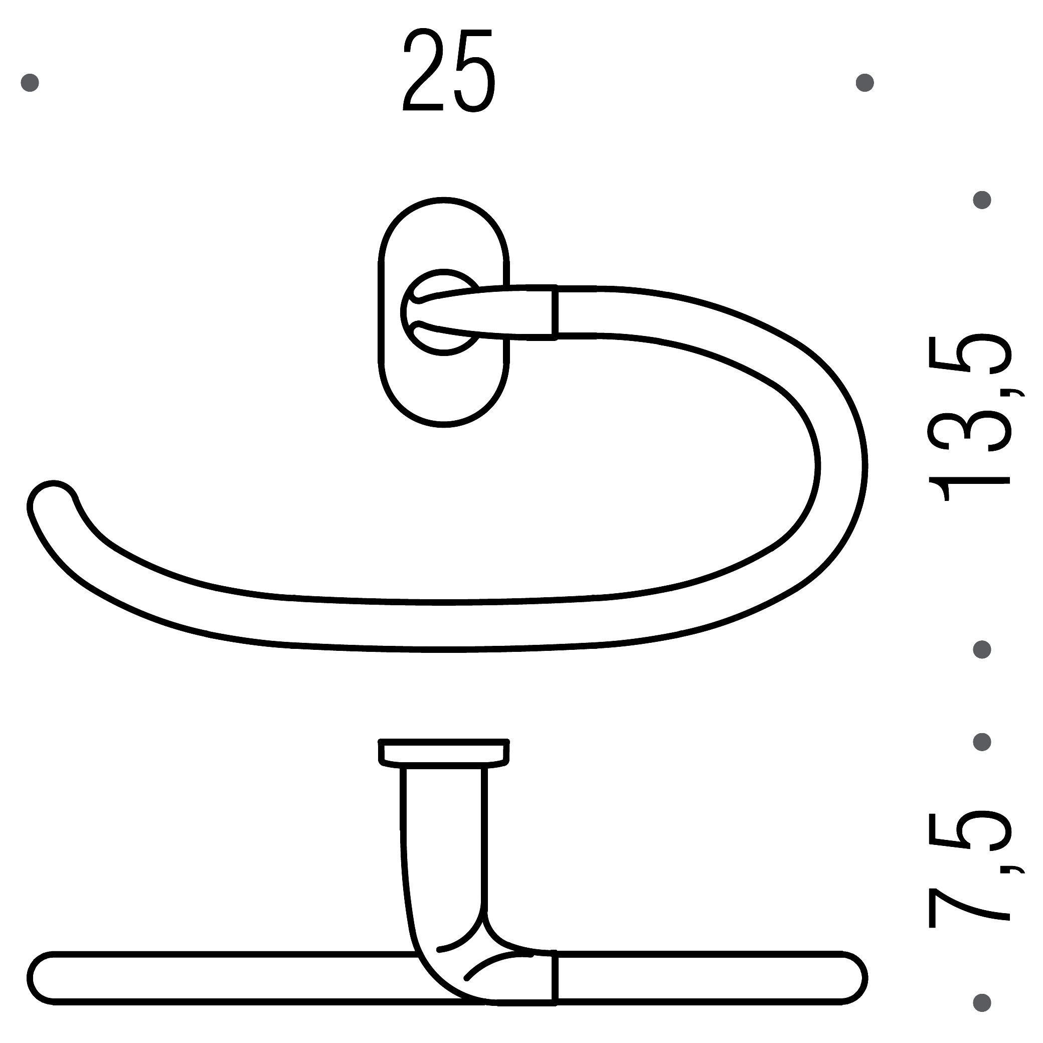 Colombo Bart B2231 Полотенцедержатель-кольцо