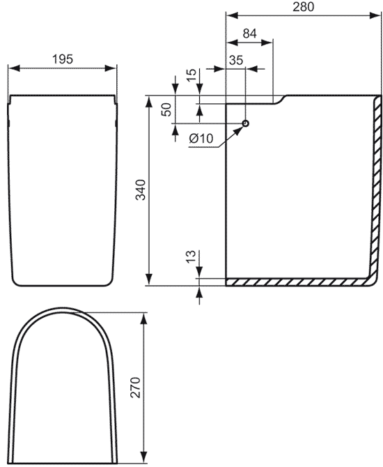Ideal Standard Connect E7974 01  Полупьедестал для раковины