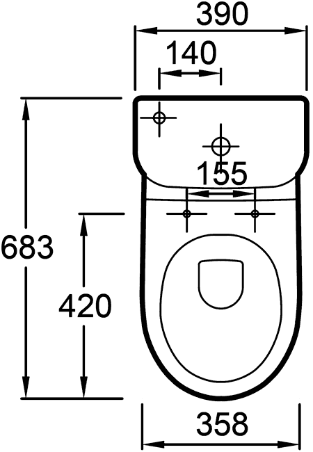 Jacob Delafon Kandel E1455/E1369/E70008  Унитаз-компакт с сидением и крышкой SoftClose