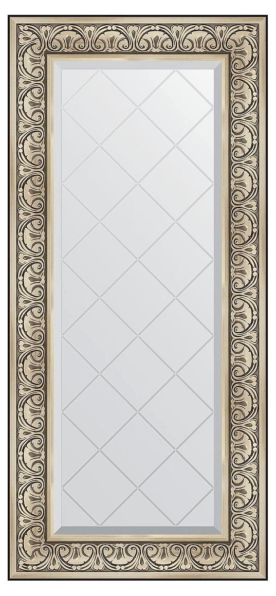 Evoform Exclusive-G BY4080 Зеркало с гравировкой в багетной раме 60x130