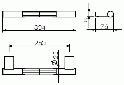 Langberger 28056A Поручень прямой 30 см