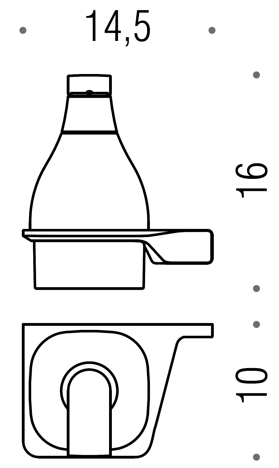 Colombo Alizé B9330S Диспенсер для жидкого мыла настенный (левый)