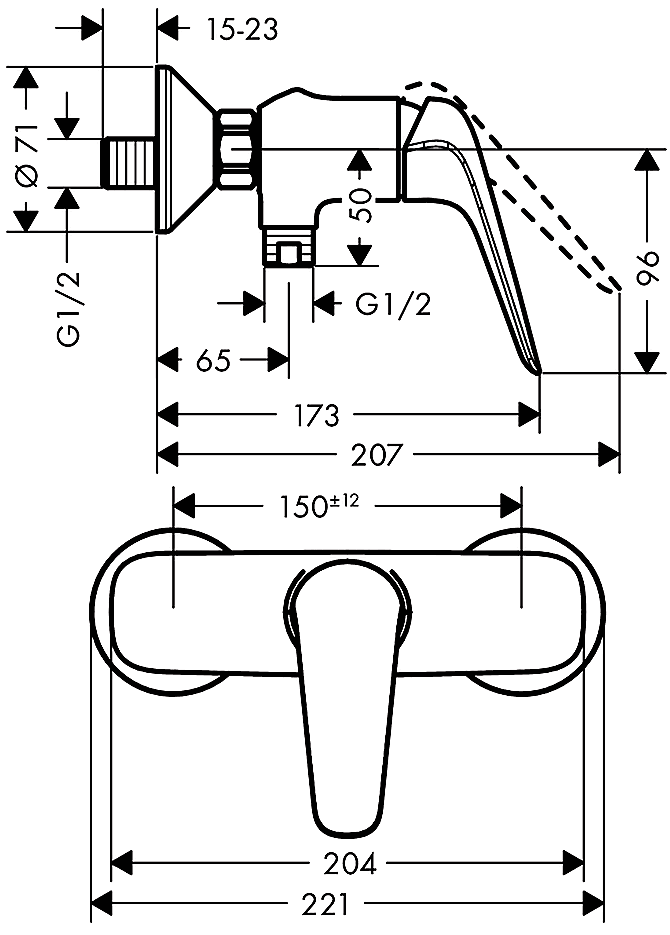 Hansgrohe Novus 71060 000 Смеситель душевой