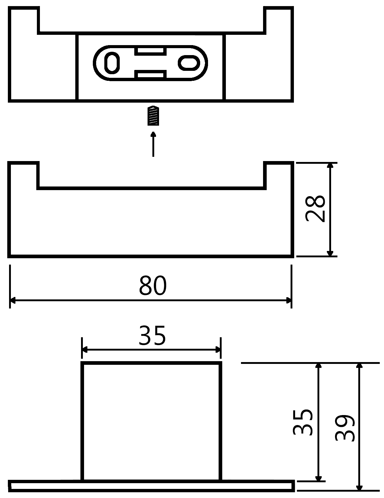 Bemeta Nero 135006030 Крючок двойной (чёрный)