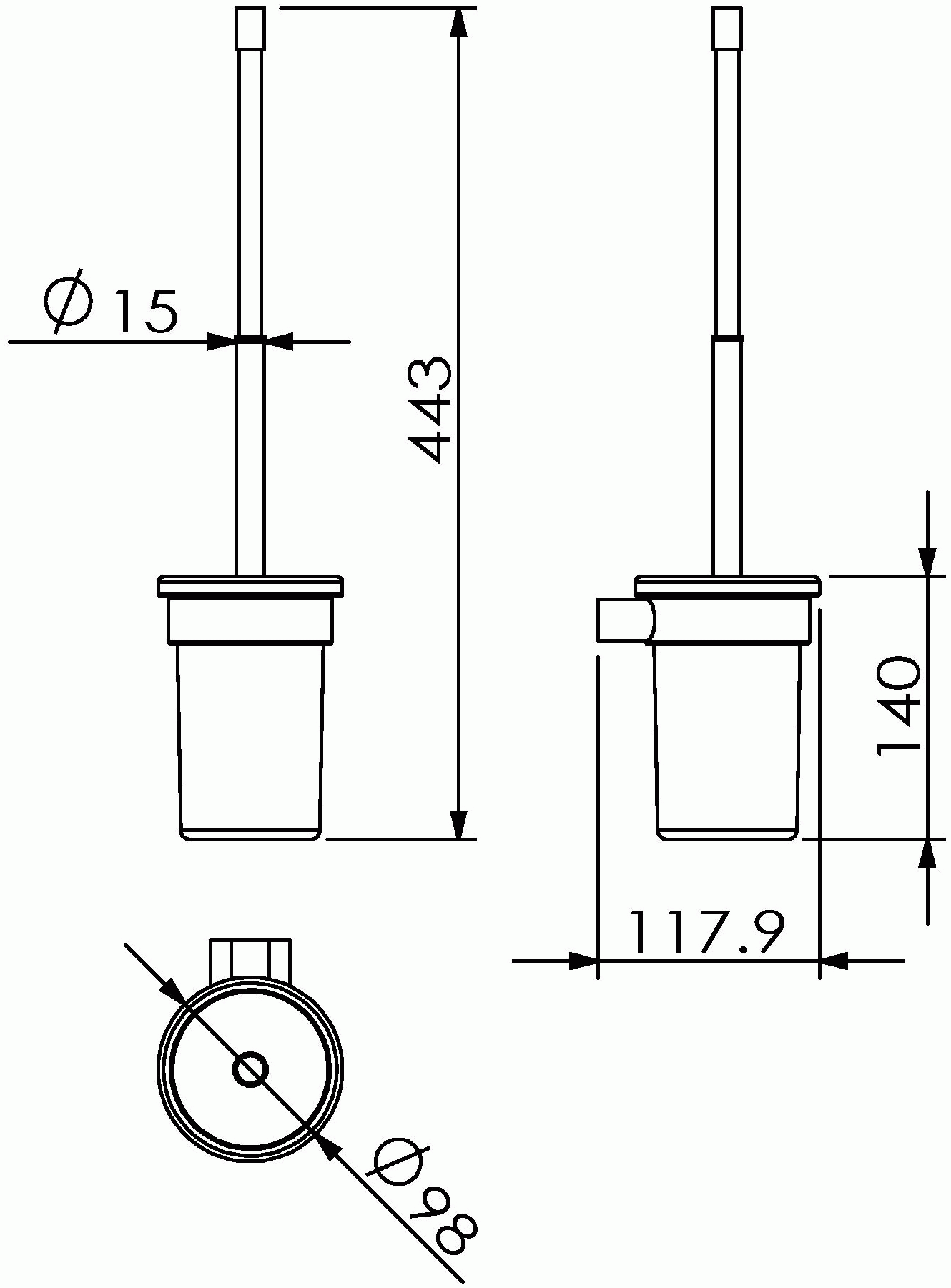 Langberger Lugano 24025A Ёршик настенный