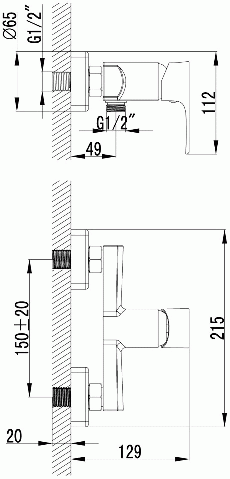 Lemark Plus Factor LM1603C Смеситель для душа