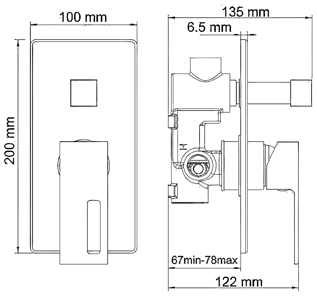 WasserKraft Alme 1541 Встраиваемый смеситель для ванны