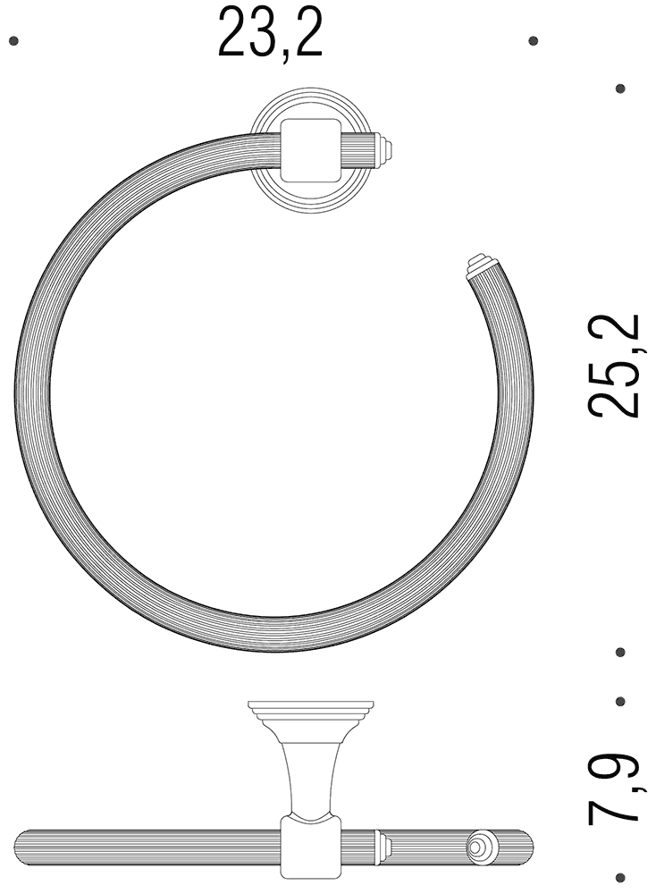 Colombo Hermitage B3331 Полотенцедержатель-кольцо (хром)