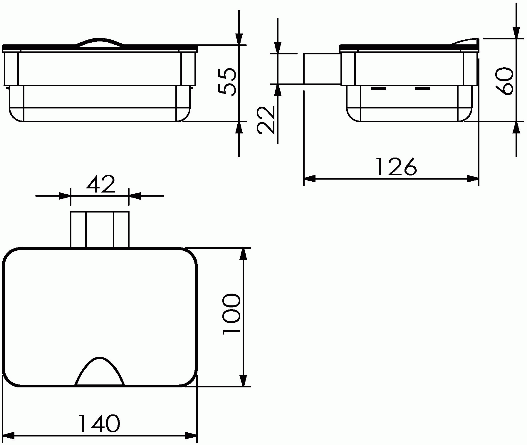 Langberger Lugano 24073A Контейнер настенный с крышкой