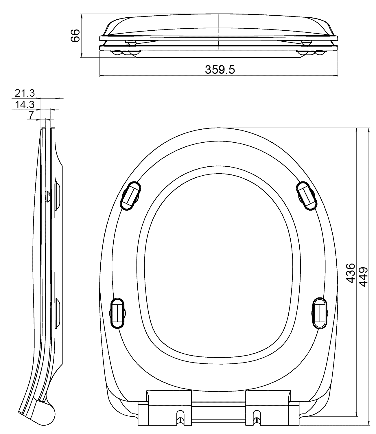 Cersanit Delfi DS-DELFI-S-DL Сиденье с крышкой для унитаза Slim SoftClose