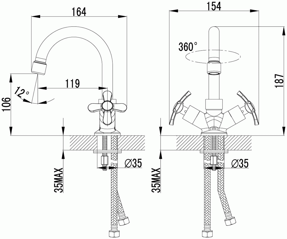 Lemark Partner LM6547C Смеситель для раковины