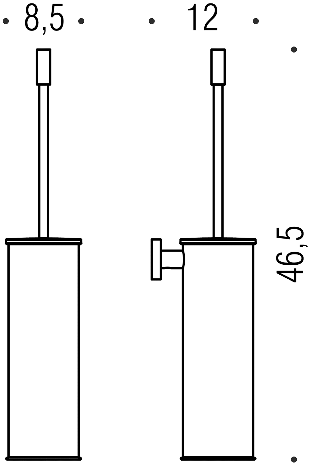 Colombo Plus W4962 NM Ёршик настенный (чёрный)