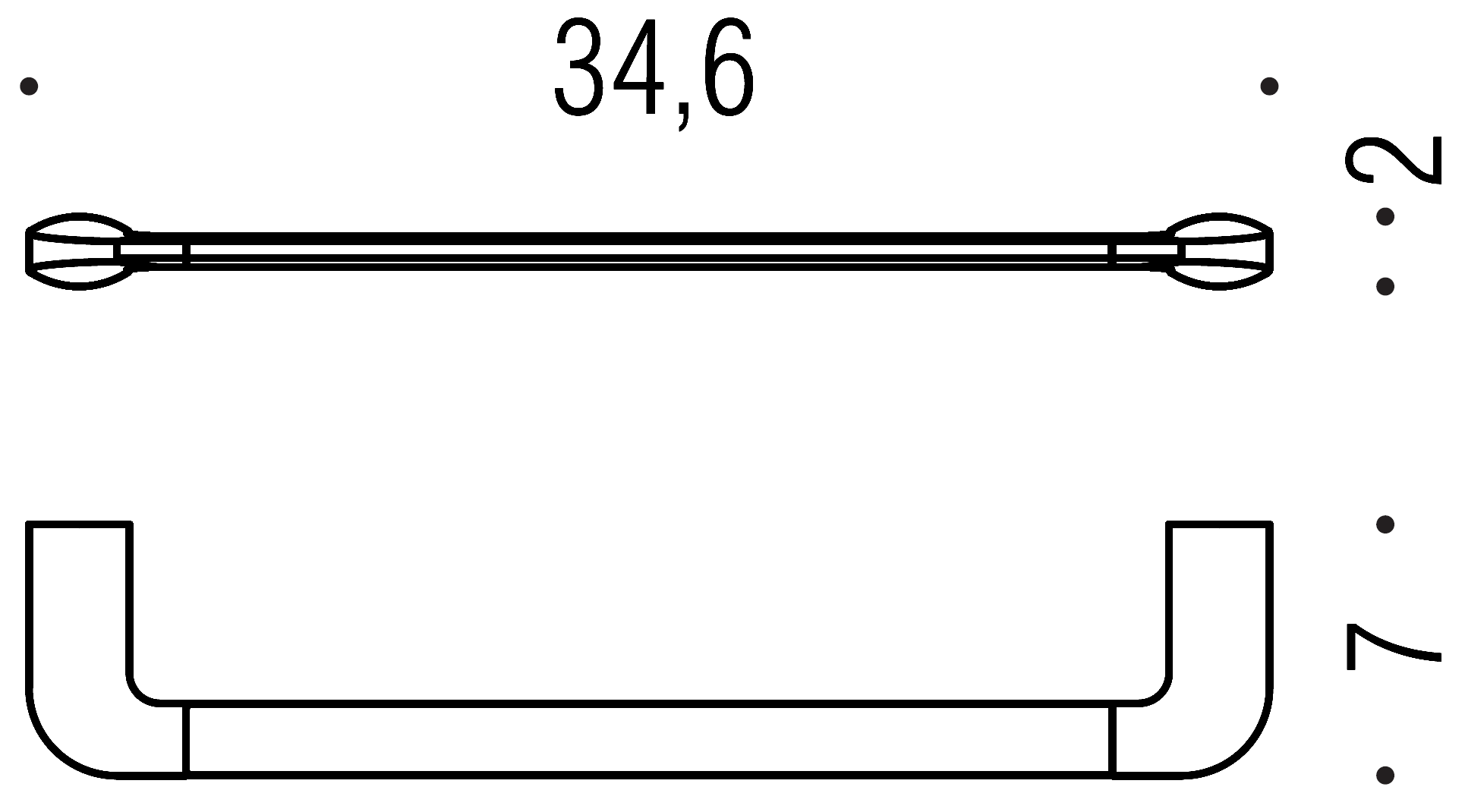 Colombo Trenta B3009 Полотенцедержатель 35 см (хром)