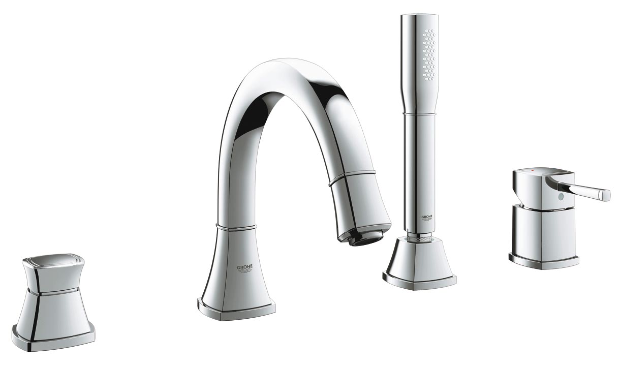 Grohe Grandera 19936 000 Смеситель для ванны (монтаж на бортик ваны на 4 отверстия)