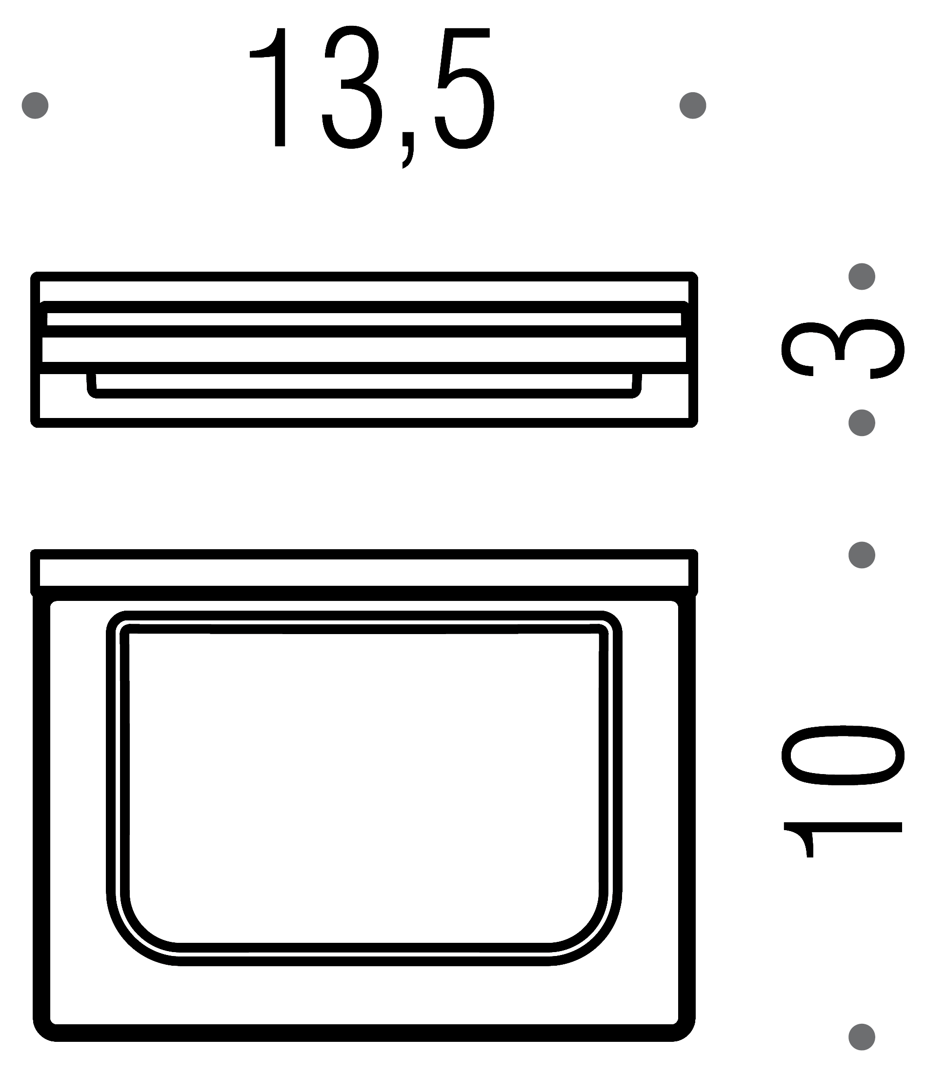 Colombo Look B1601 NM Мыльница настенная (чёрный)