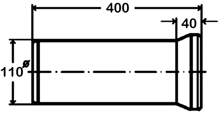 Viega 101831  Фановая труба прямая 110х400 (3815)