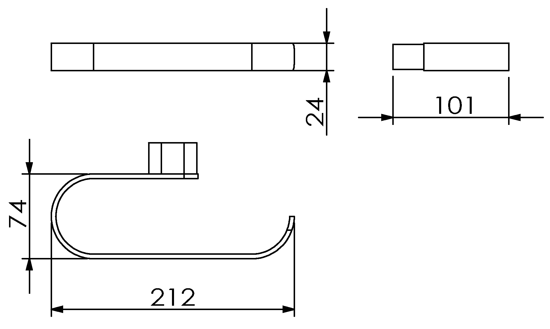 Langberger Lugano 24038A Полотенцедержатель малый