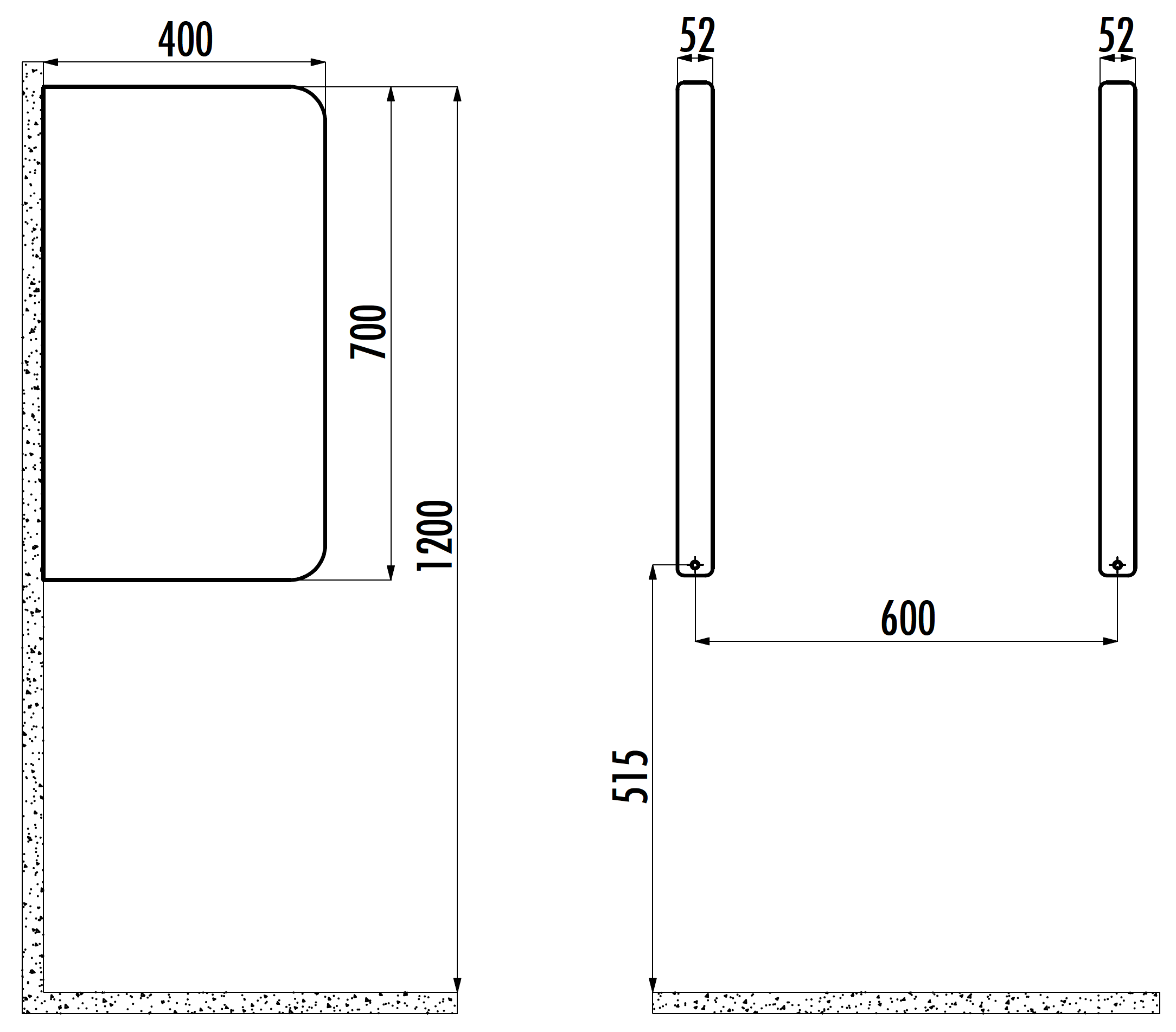 Creavit TP690 Перегородка для писсуара 700x400