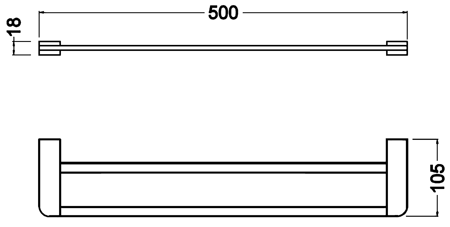 Schein Allom 22822 Полотенцедержатель двойной 50 см