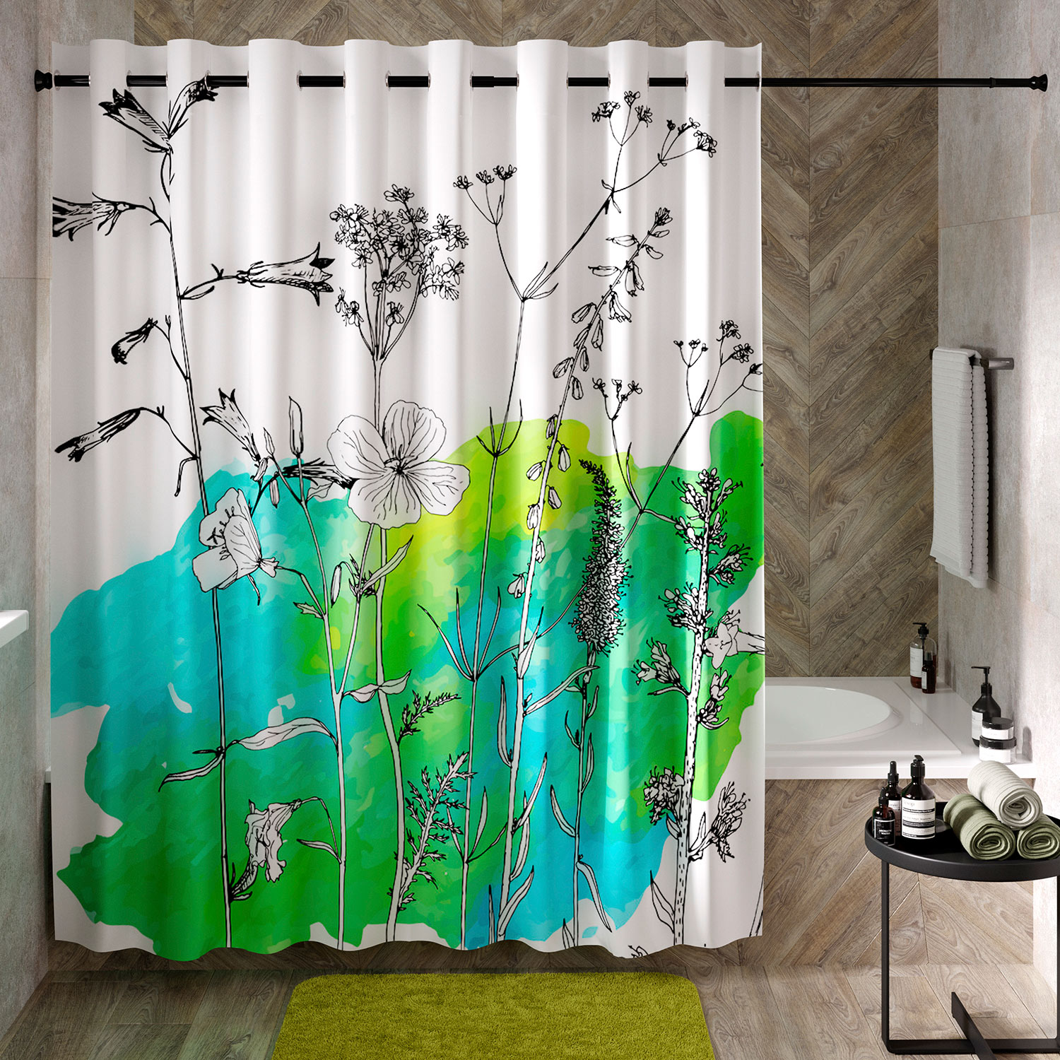 WasserKraft Dill SC-39103 Шторка для ванны 200x200