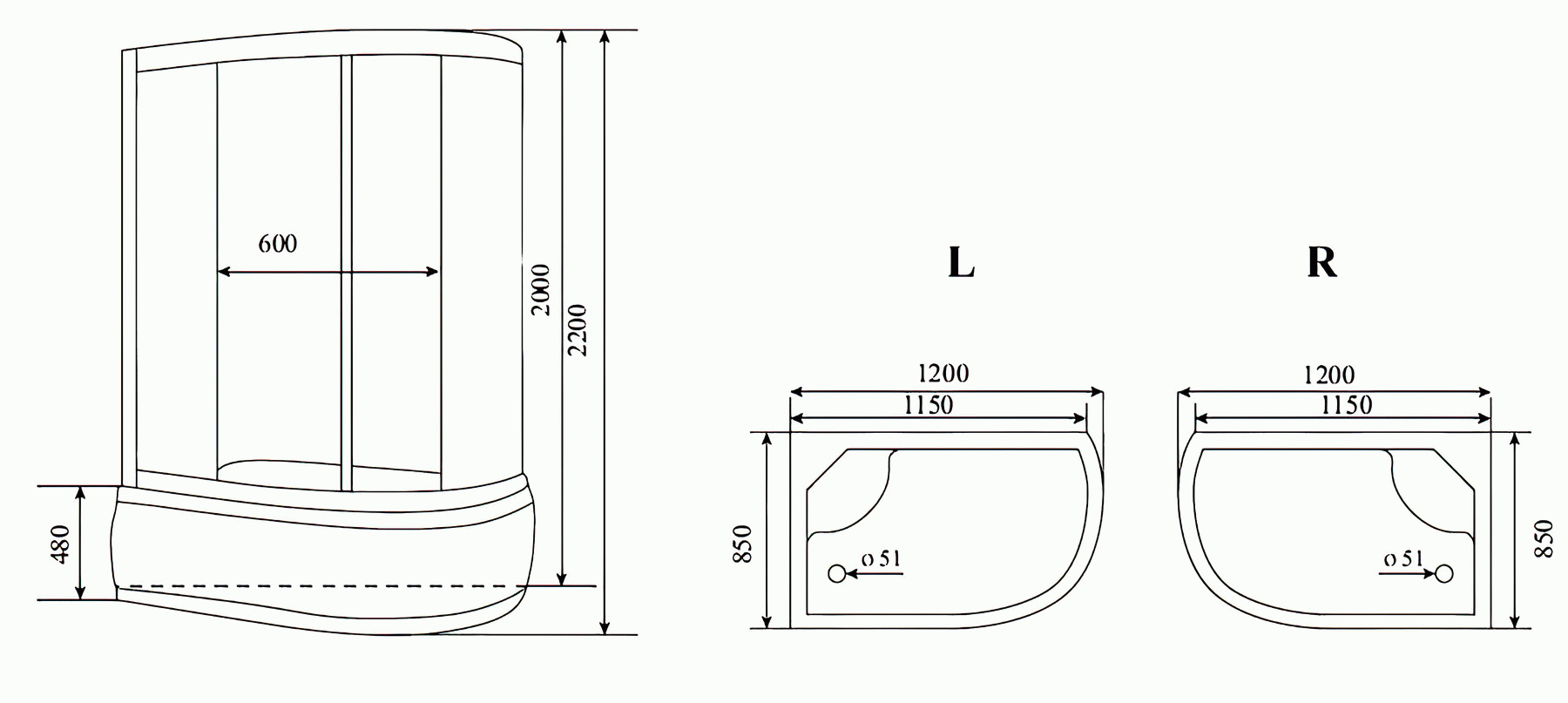 Timo Lux T-7720 R Душевая кабина 120x85x220