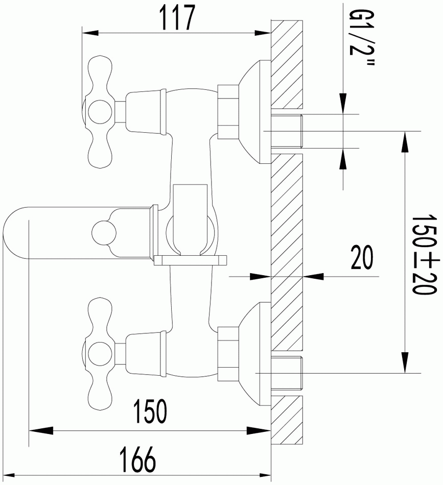 Lemark Standard LM2102C Смеситель для ванны