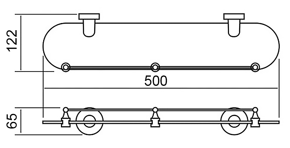 WasserKraft Isen K-4024 Полка 50 см