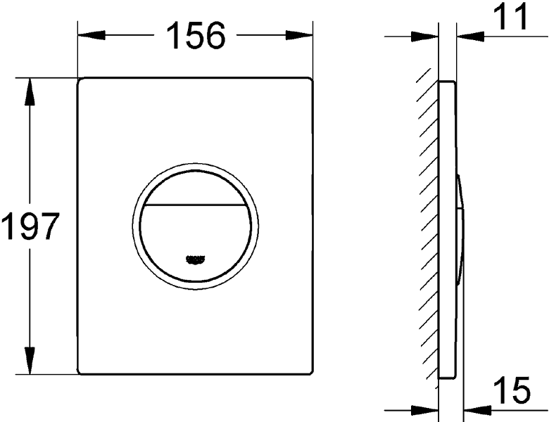 Grohe Nova Cosmopolitan 38847 LS0 Клавиша смыва для унитаза (белая луна)