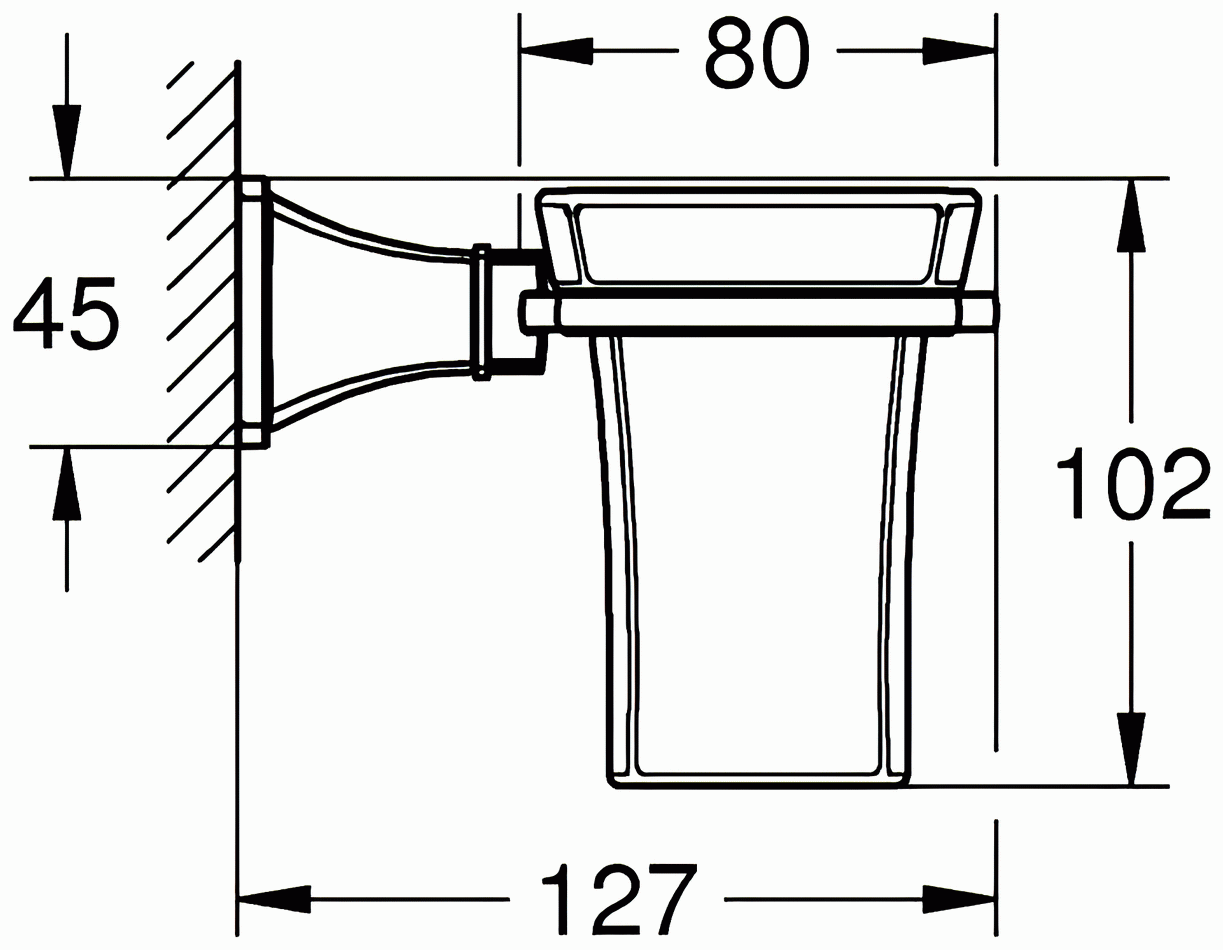 Grohe Grandera 40626 000 Стакан настенный