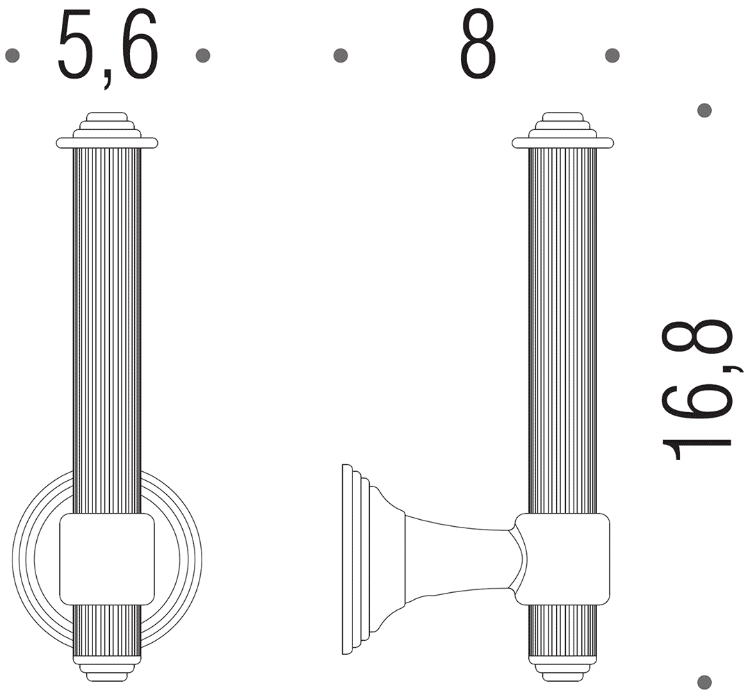 Colombo Hermitage B3390 Держатель запасного рулона бумаги (хром)