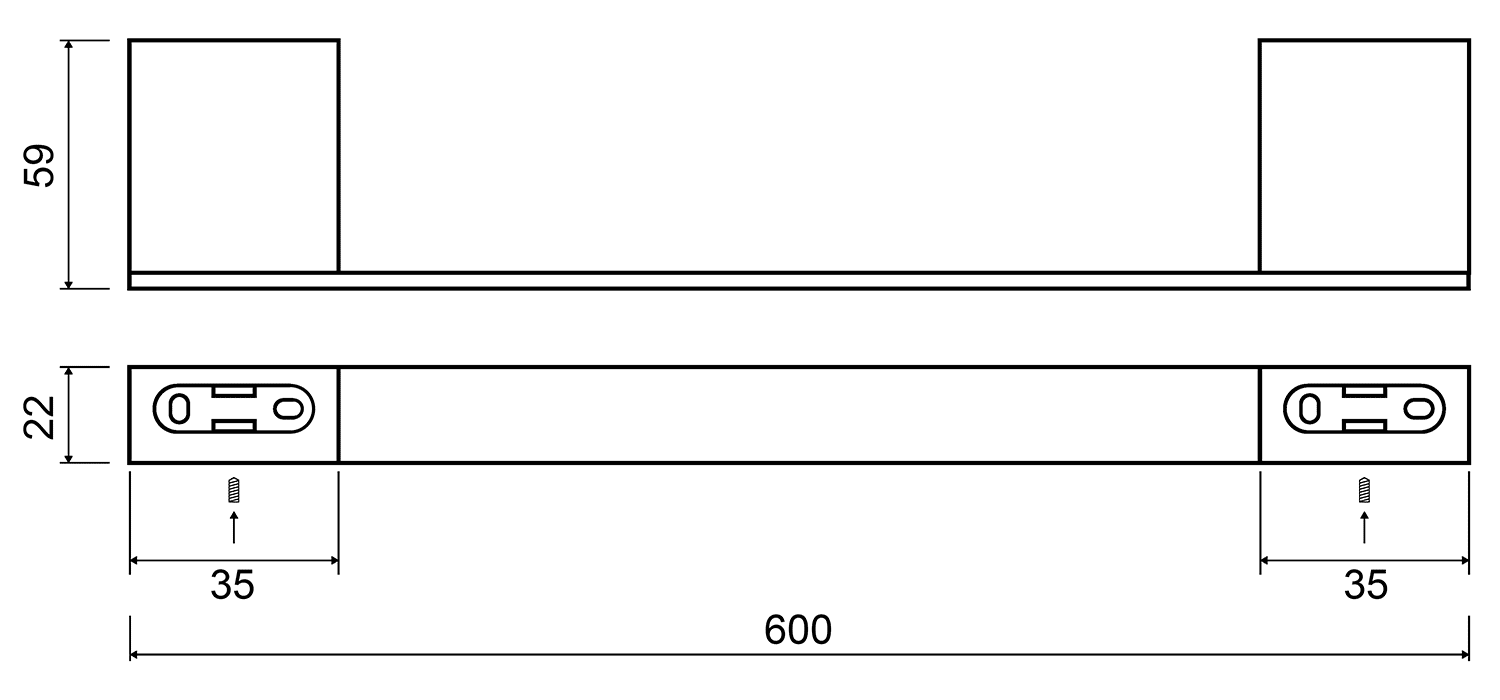 Bemeta Via 135004042 Полотенцедержатель 60 см