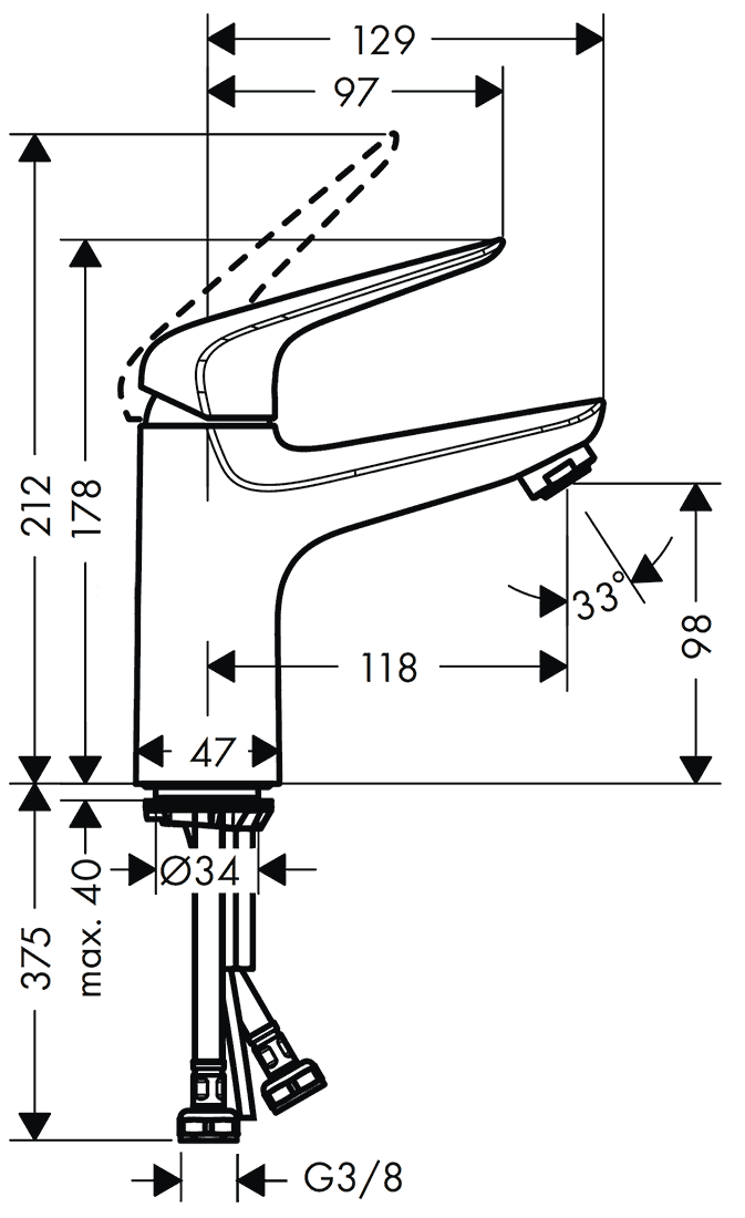 Hansgrohe Novus 71031000 Смеситель для раковины