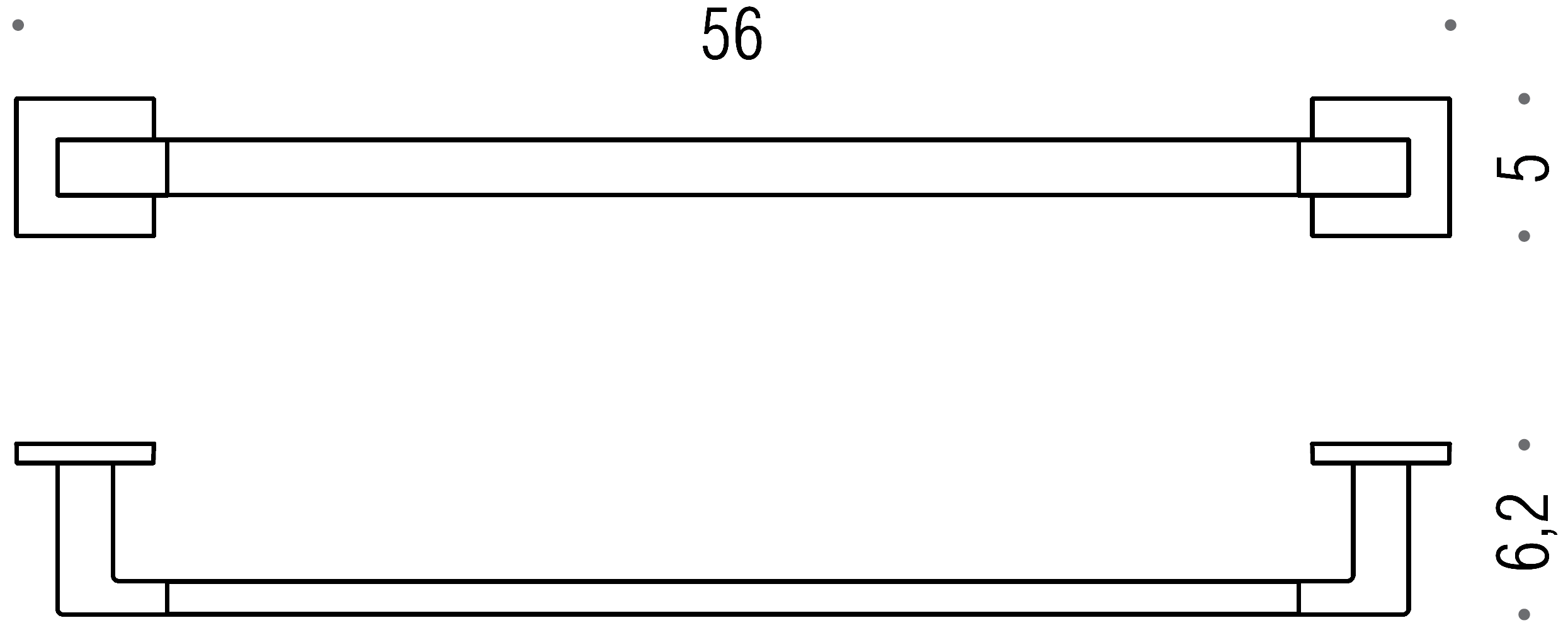 Colombo BasicQ B3710 Полотенцедержатель 50 см