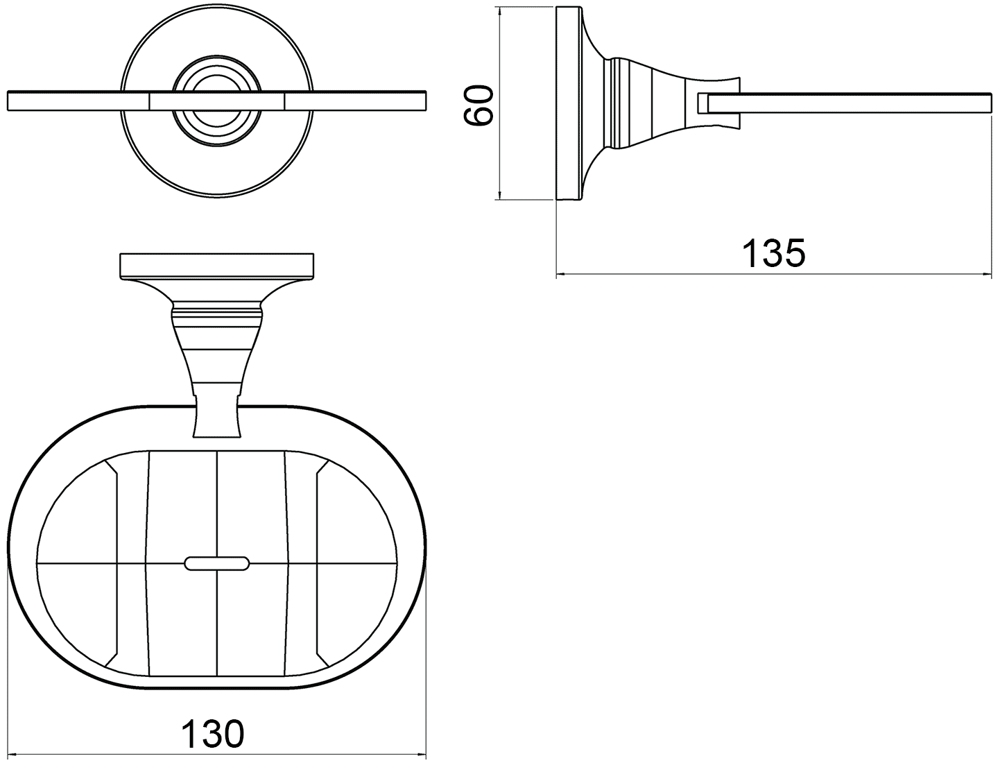 RUSH Corsica CO42410 Мыльница настенная (металл)