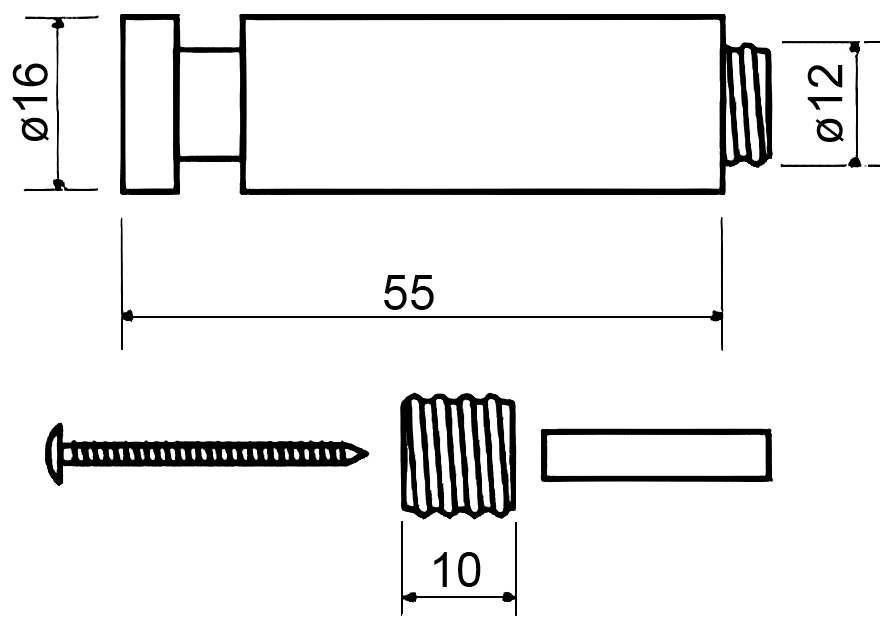 Bemeta Omega 104506082 Крючок 5.5 см