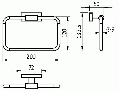 Langberger Alster 10938A Полотенцедержатель-квадрат