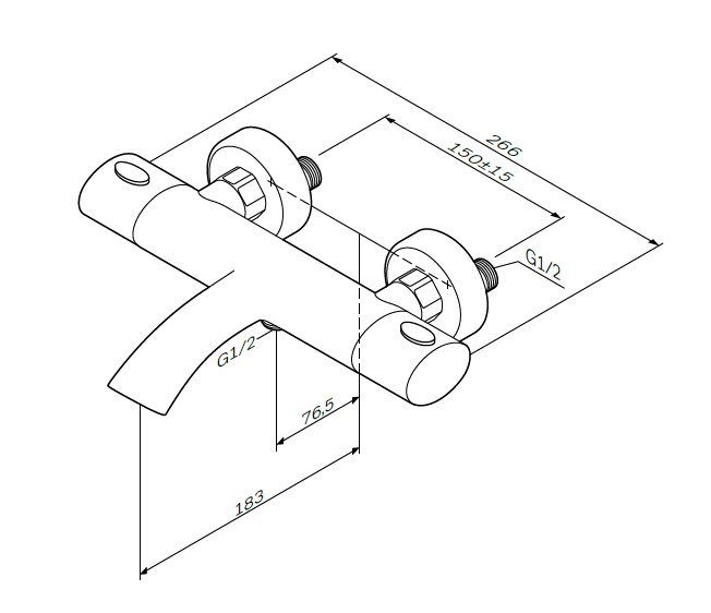 AM·PM Sense F7550064 Смеситель для ванны