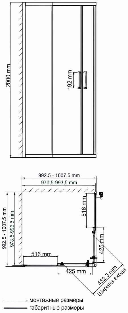 WasserKraft Main 41S19 Душевой уголок 1000x1000