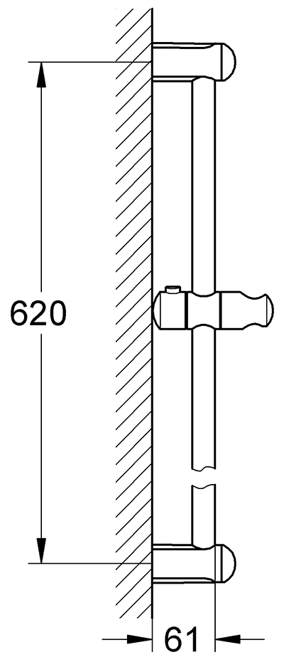 Grohe New Tempesta 27523 000 Душевая штанга 0.6 м