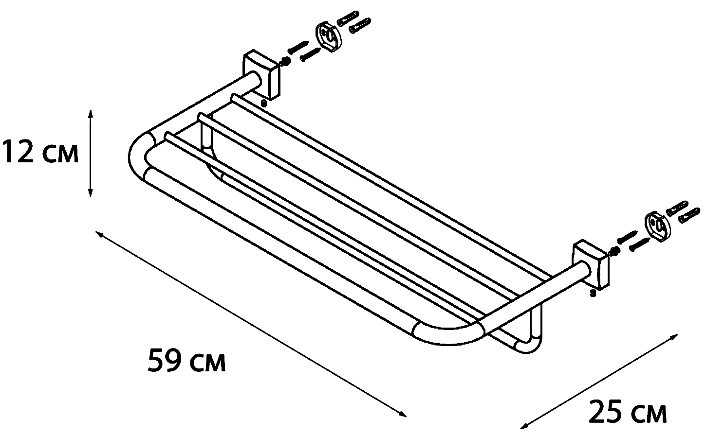 Fixsen Kvadro FX-61315 Полка для полотенец